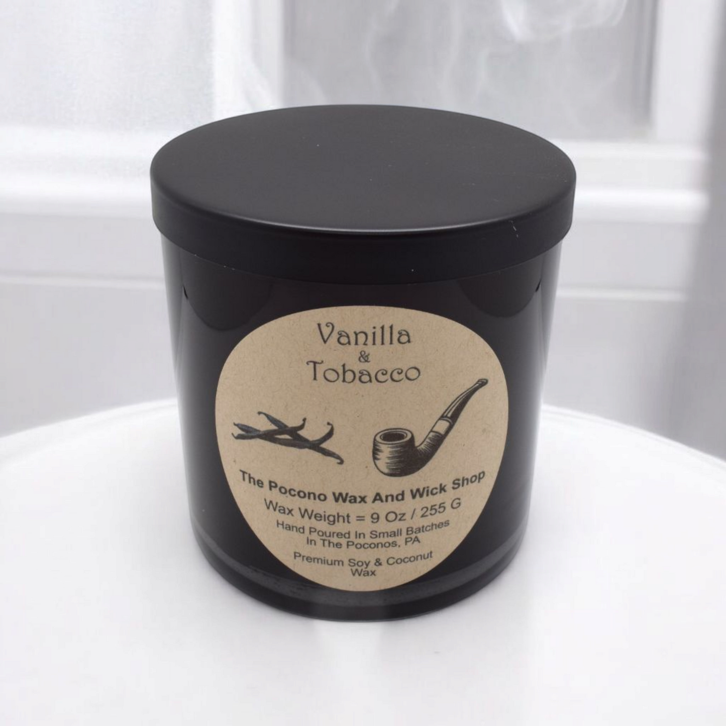 9 Oz Vanilla & Tobacco Soy/Coconut Candle
