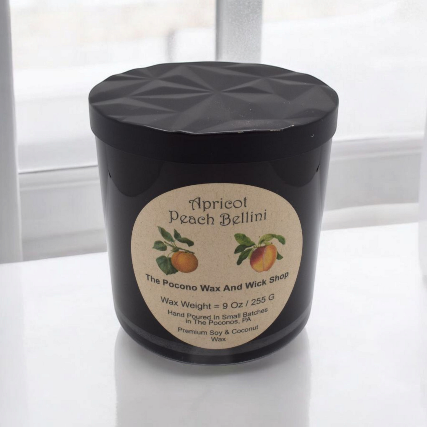 9 Oz Apricot Peach Bellini Soy/Coconut Candle