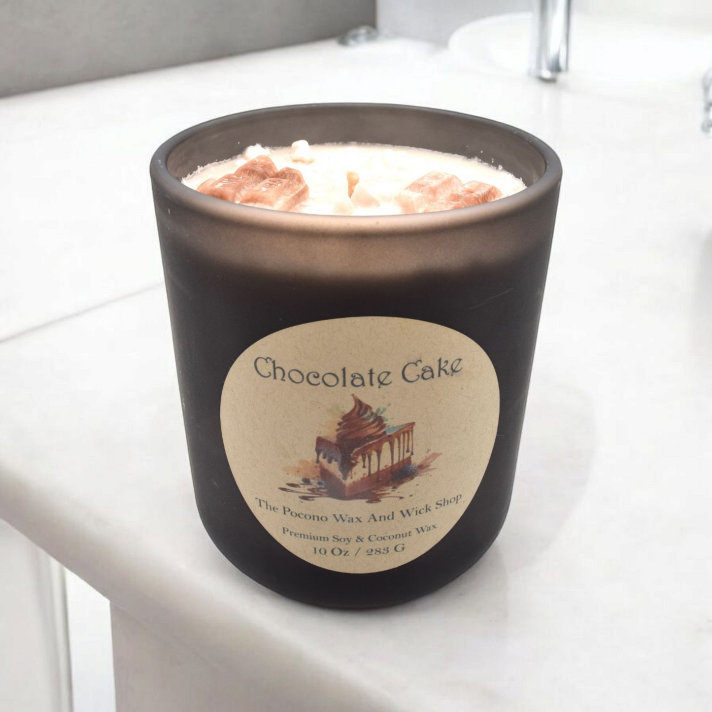 10 Oz Specialty Jar Chocolate Cake Soy/Coconut Candle