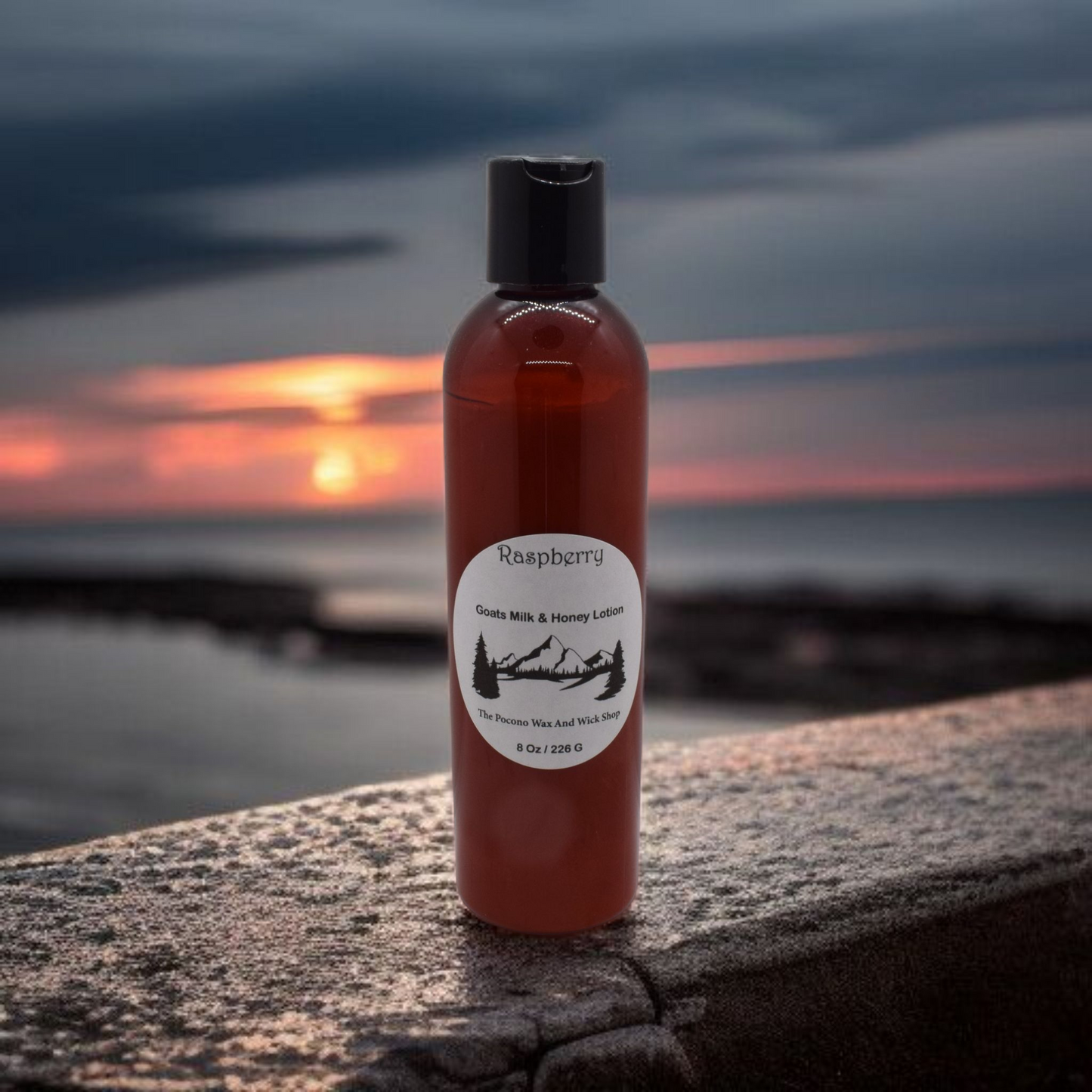 8 Oz Raspberry Goats Milk & Honey Lotion