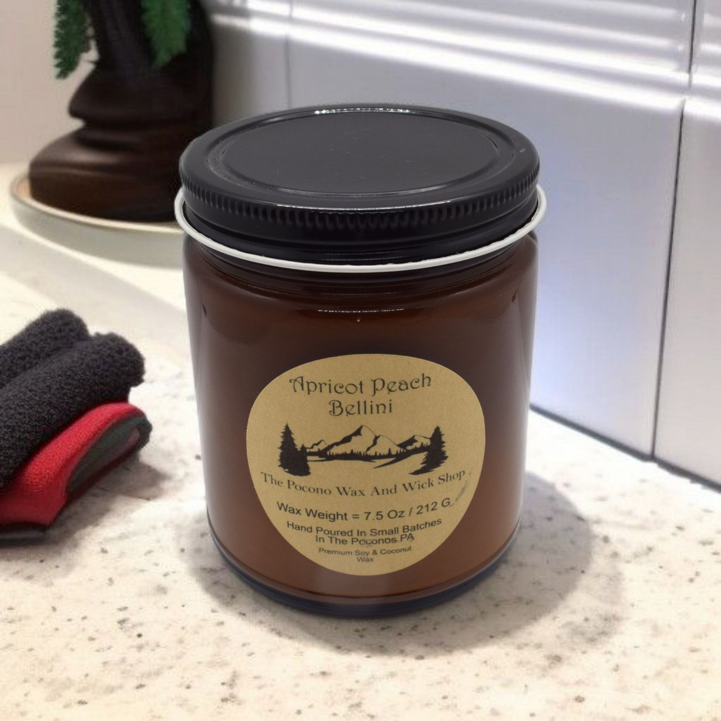 7.5 Oz Apricot Peach Bellini Soy/Coconut Candle