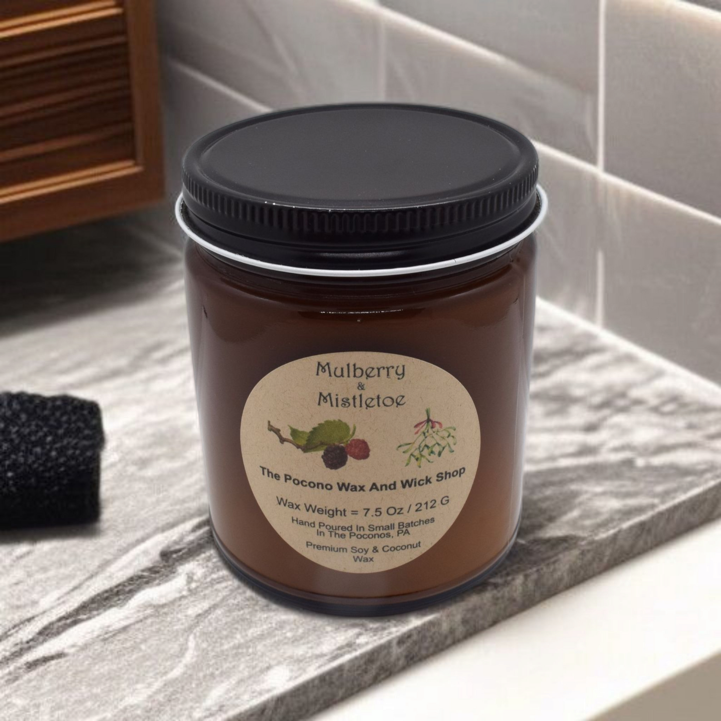 7.5 Oz Mulberry & Mistletoe Soy/Coconut Candle