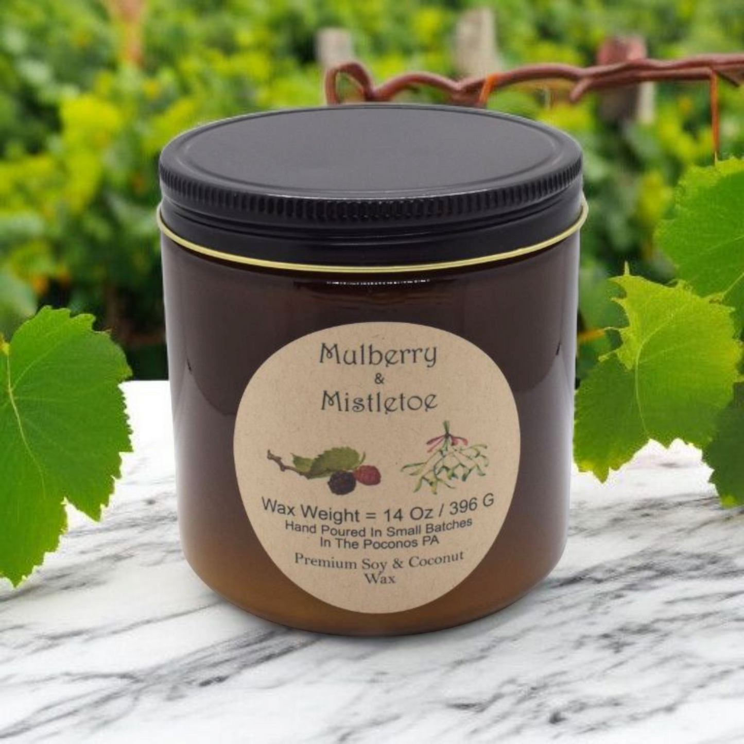14 Oz Mulberry & Mistletoe Soy/Coconut Candle