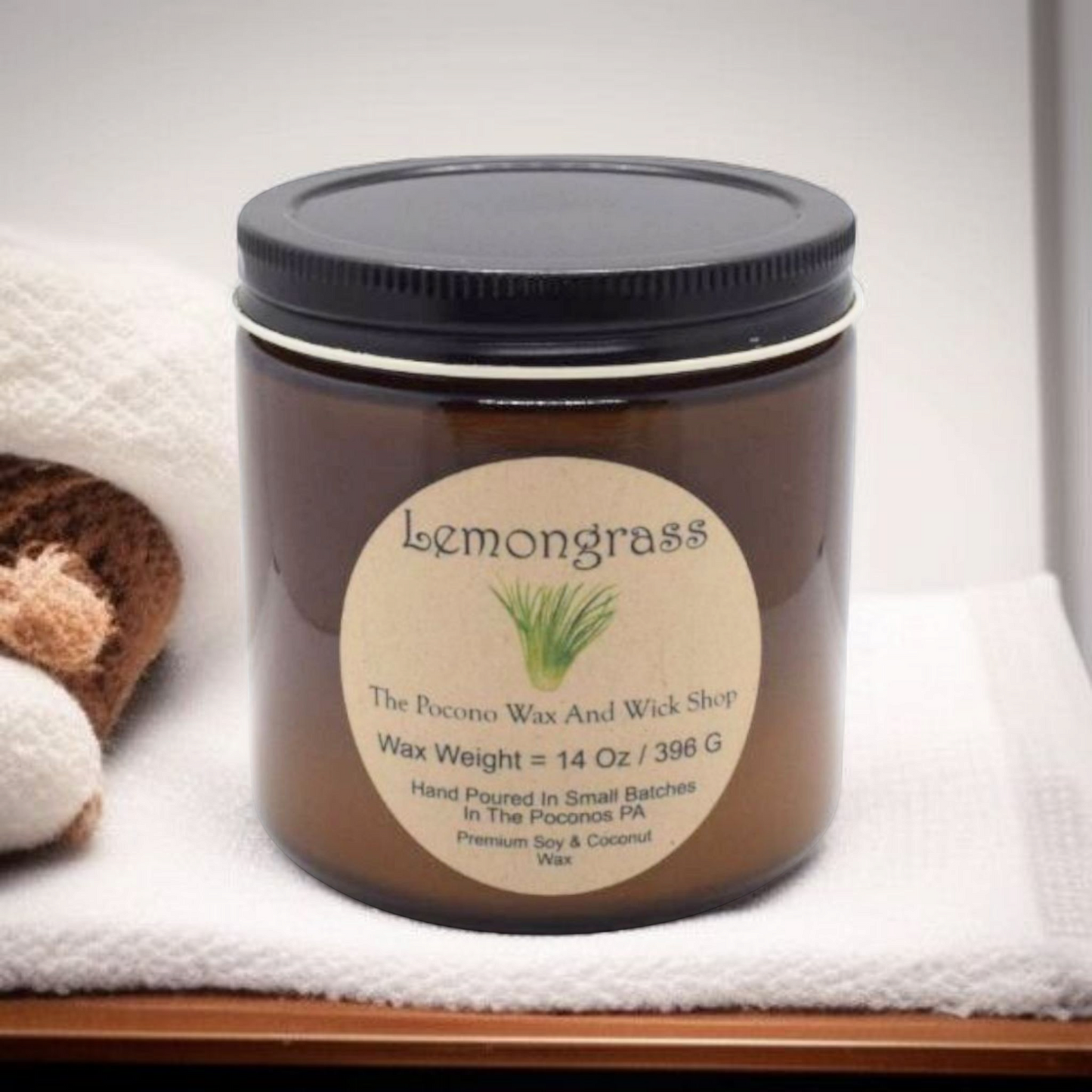 14 Oz Lemongrass Soy/Coconut Candle