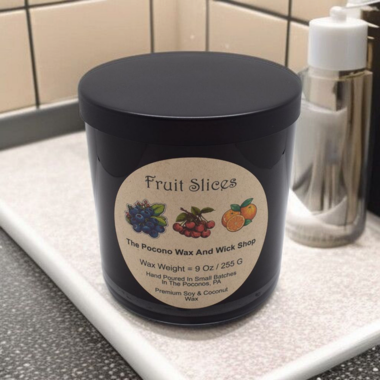 9 Oz Fruit Slices Soy/Coconut Candle