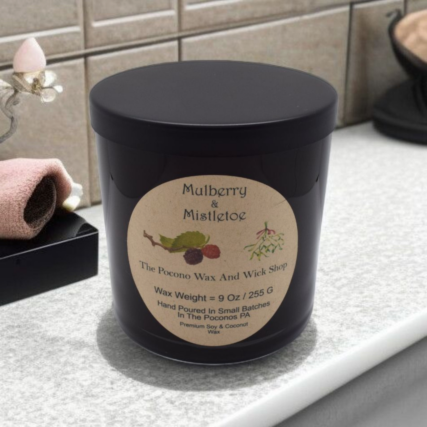 9 Oz Mulberry & Mistletoe Soy/Coconut Candle