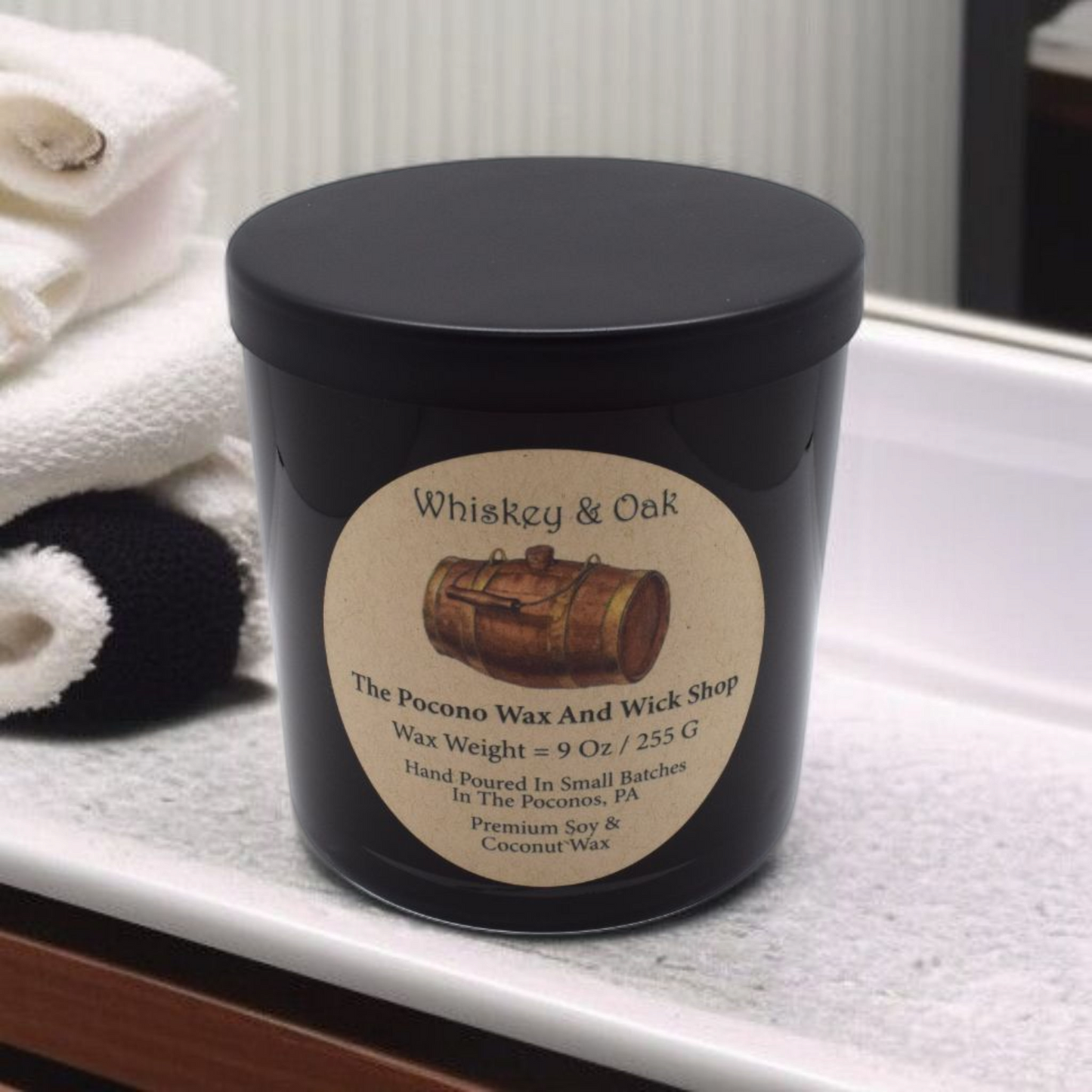 9 Oz Whiskey & Oak Soy/Coconut Candle