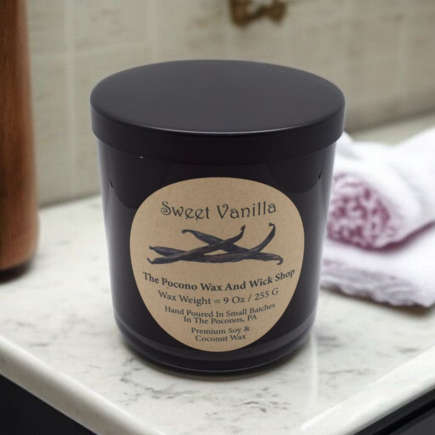 9 Oz Sweet Vanilla Soy/Coconut Candle