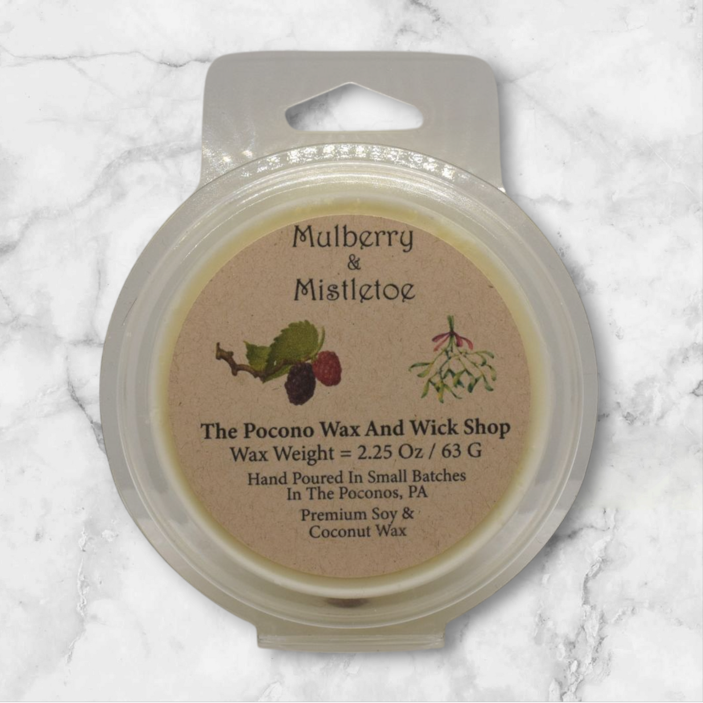 2.25 Oz Mulberry & Mistletoe Soy/Coconut Wax Melt