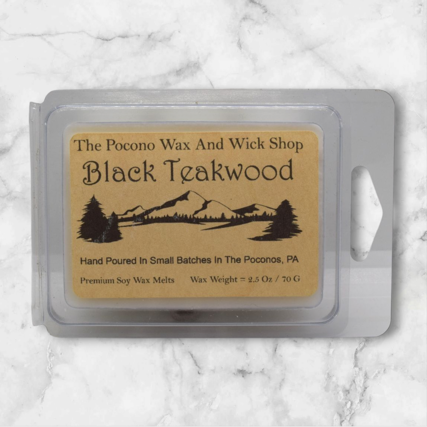 2.50 Oz Black Teakwood Soy/Coconut Wax Melt