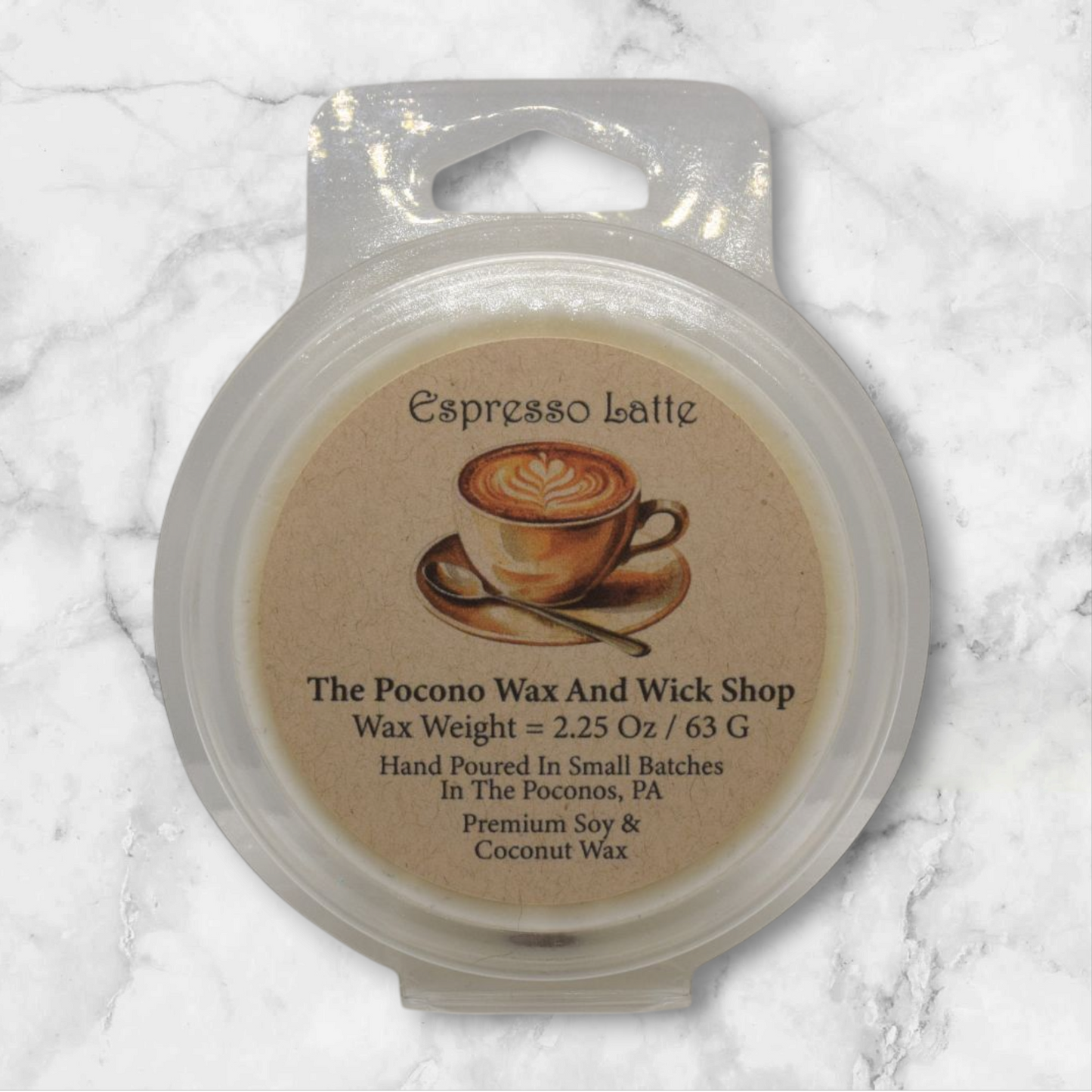 2.25 Oz Espresso Latte Soy/Coconut Wax Melt