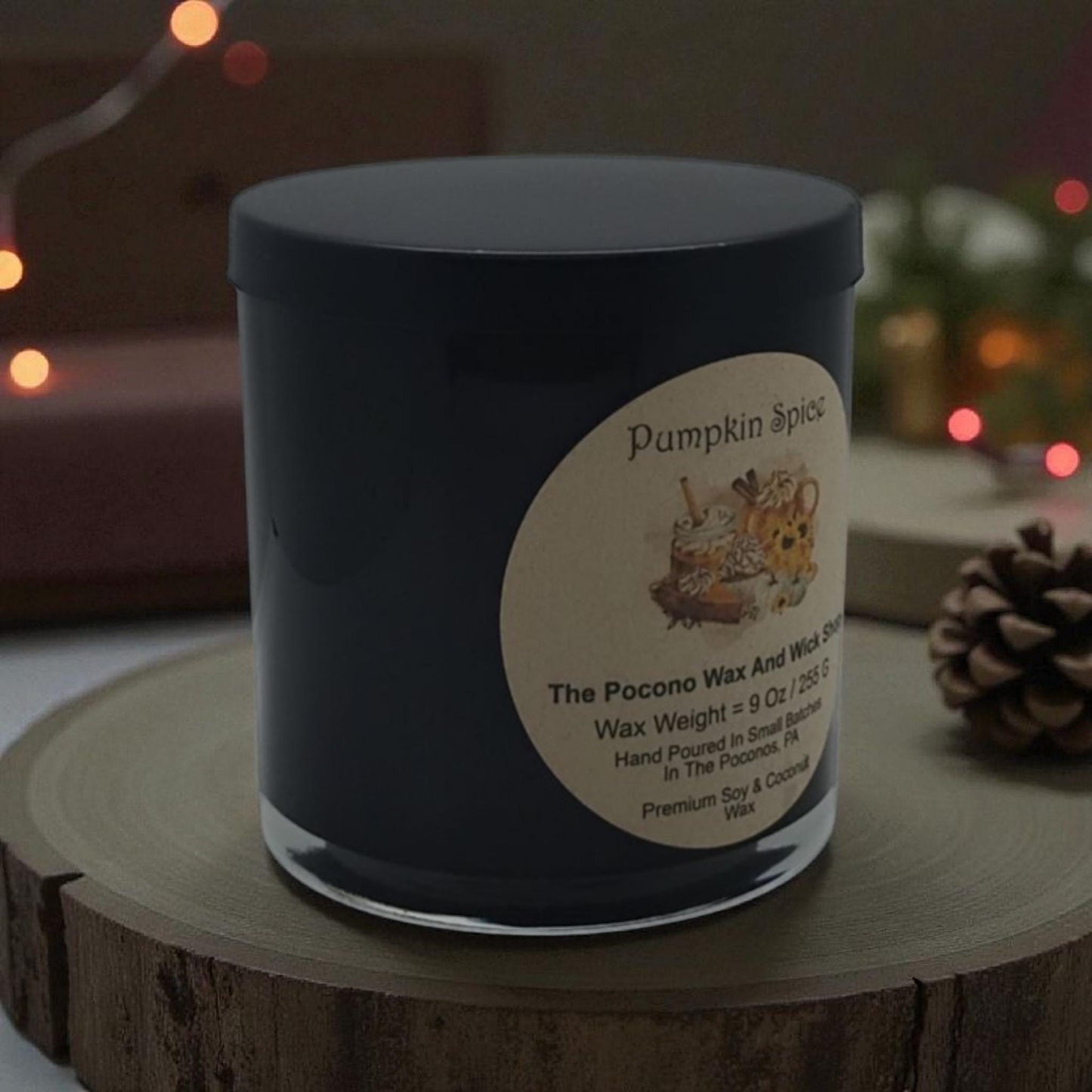 Pumpkin Spice Scented, Soy, Coconut, 9 Oz, Handmade, Christmas