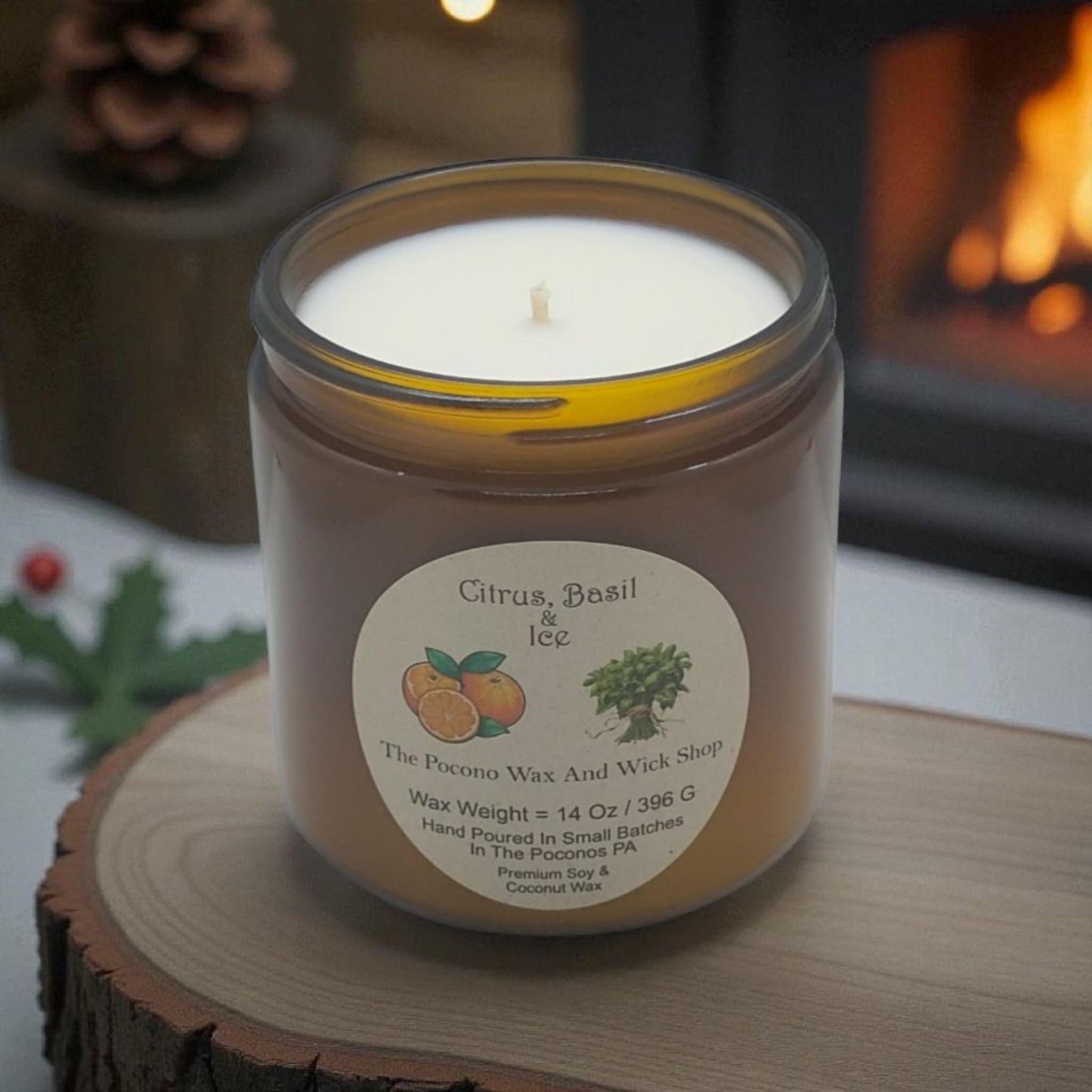 Citrus, Basil, Scented, Soy Candle, Wax Melts, Soy, Gift