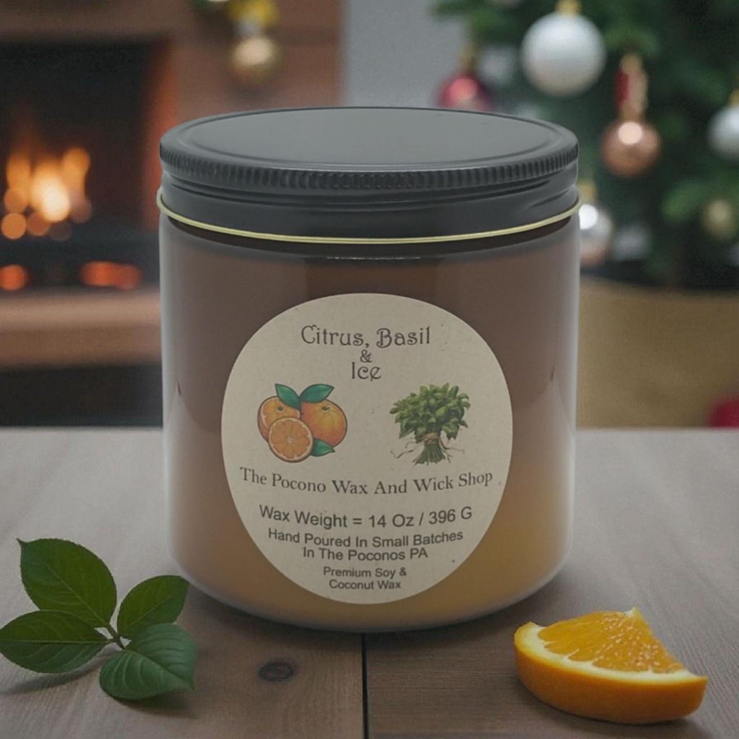 Citrus, Basil, Scented, Soy Candle, Wax Melts, Soy, Gift