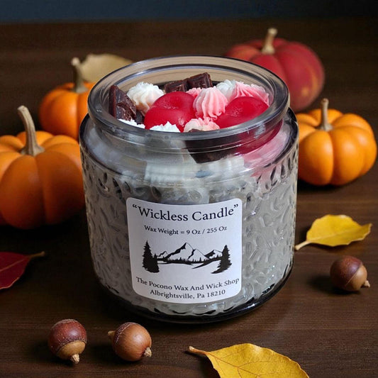 Cherries & Chocolate Scented Wickless Candle, Soy Coconut Wax, 9 Oz