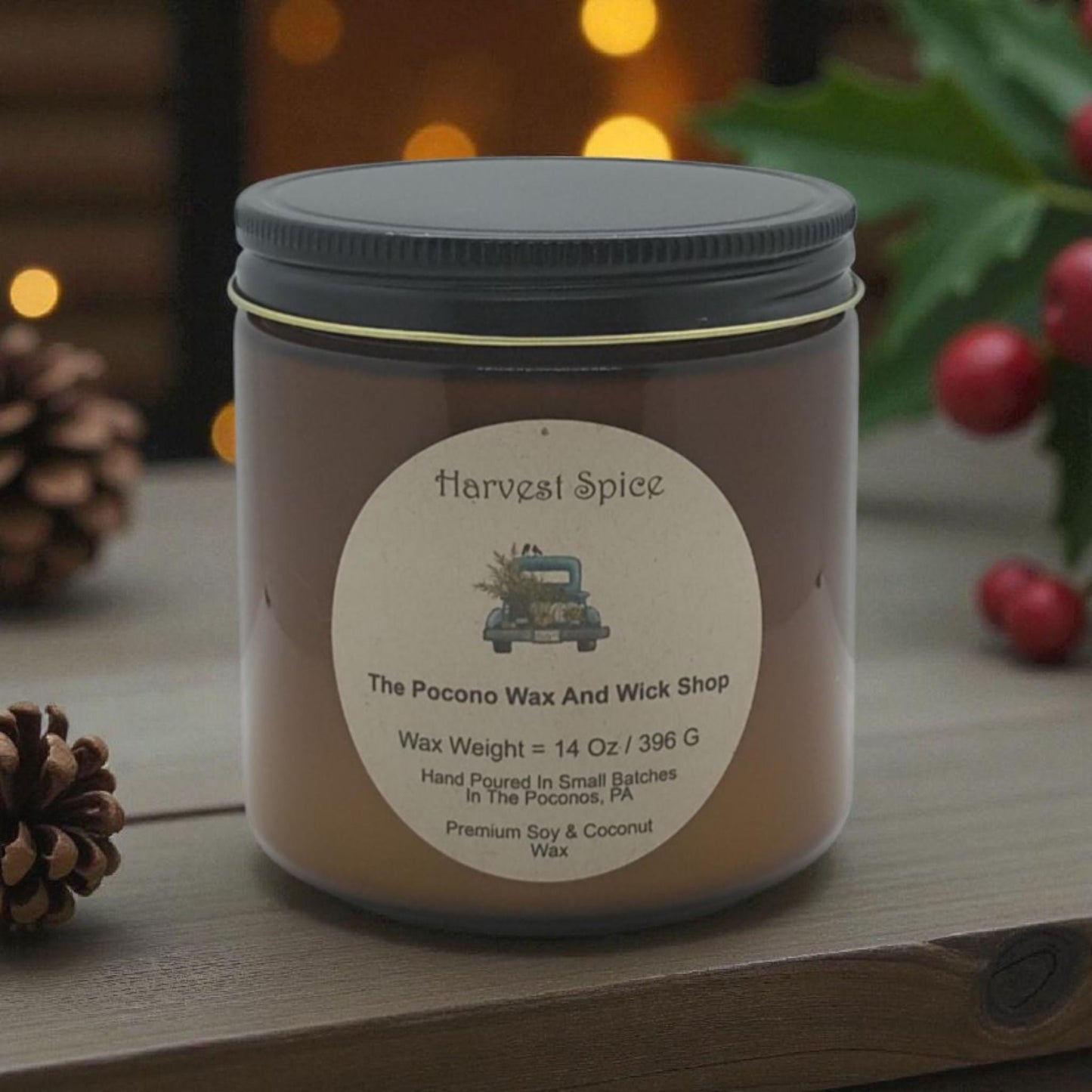 Harvest Spice Scented, Oak, Soy Candle, Wax Melts, Soy, Gift, Christmas