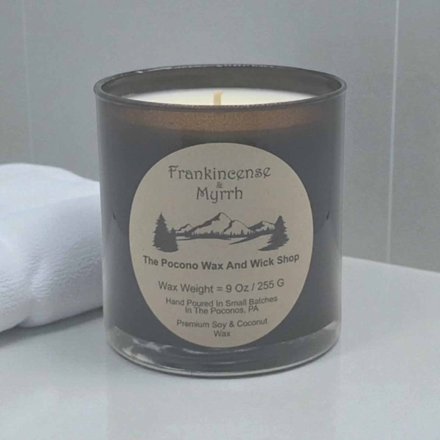 Frankincense And Myrrh Scented, Soy, Coconut, 9 Oz, Handmade, Christmas Gift