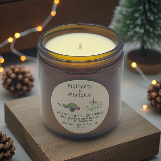 Mulberry And Mistletoe Scented, Christmas Candle, Soy, Coconut, Candle, Wax Melts