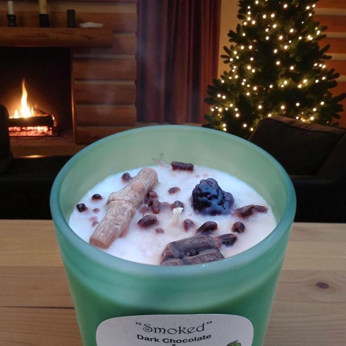 Smoked Chocolate Blackberry, Scented, Candle, 9 oz Soy Coconut Candle