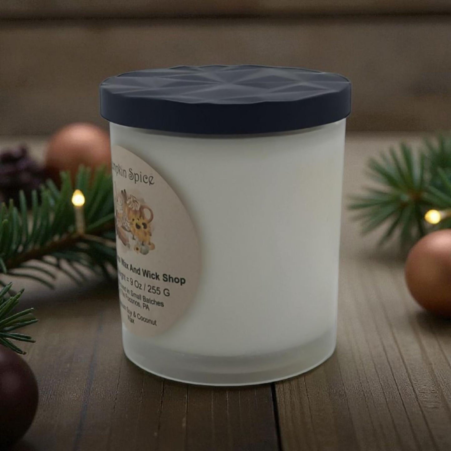 Pumpkin Spice Scented, Soy, Coconut, 9 Oz, Handmade, Christmas