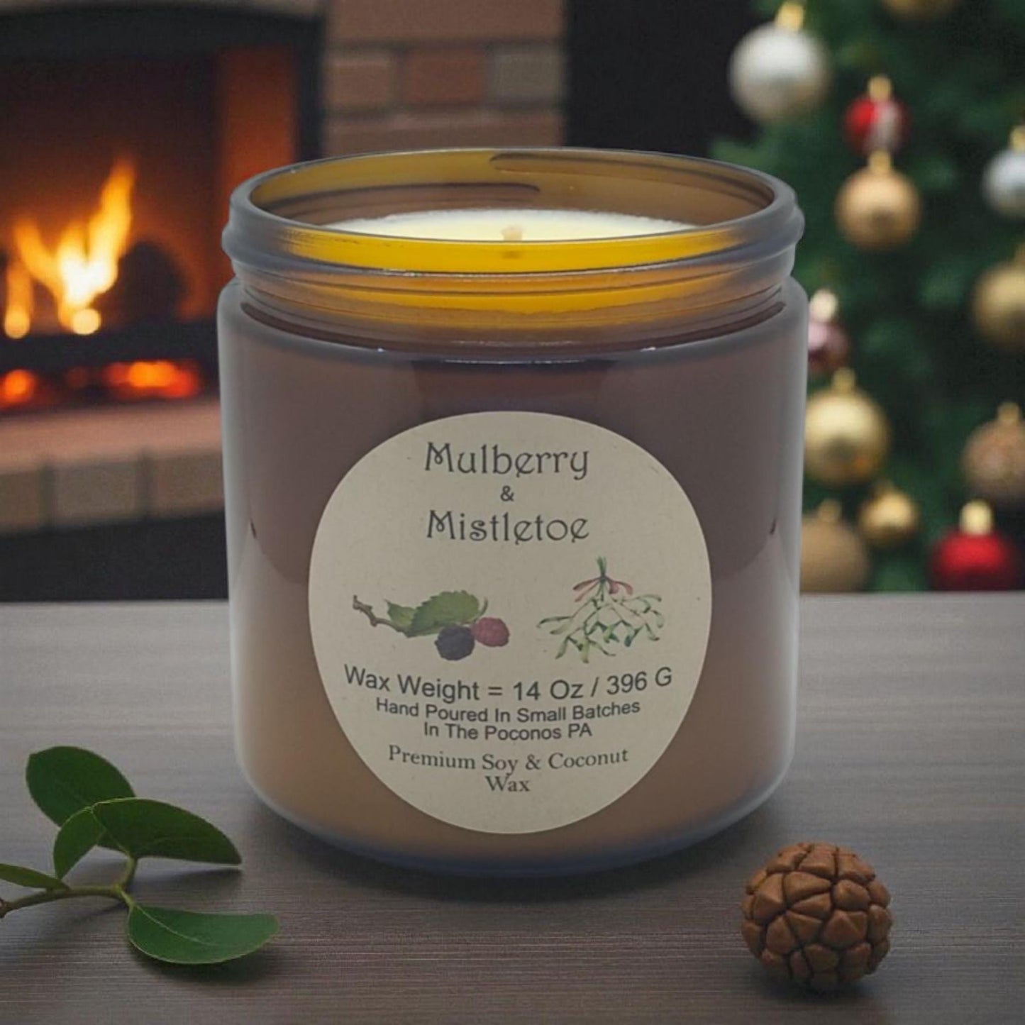 Mulberry And Mistletoe Scented, Christmas Candle, Soy, Coconut, Candle, Wax Melts