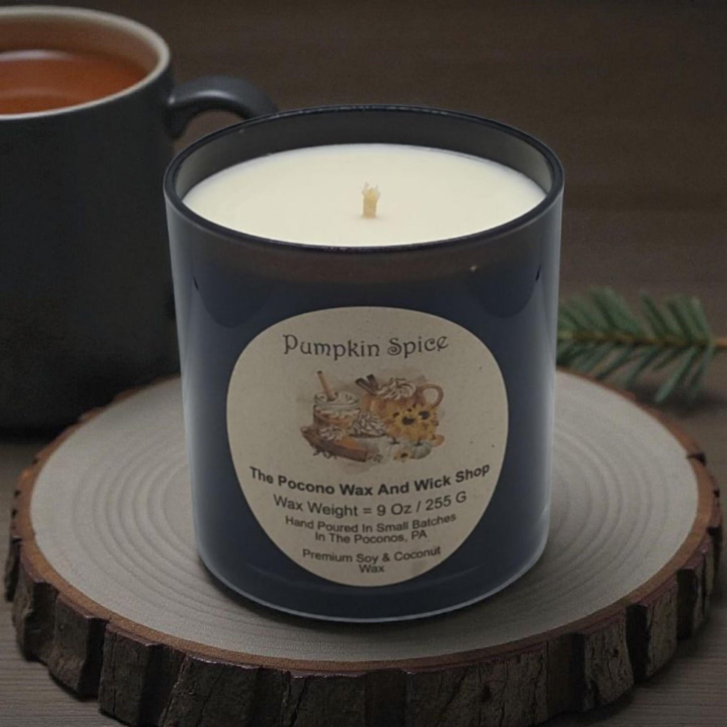 Pumpkin Spice Scented, Soy, Coconut, 9 Oz, Handmade, Christmas