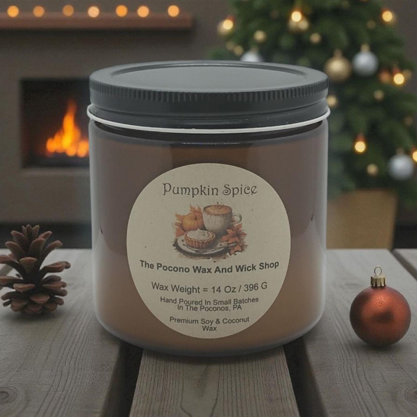 Pumpkin Spice Scented, Oak, Soy Candle, Wax Melts, Soy, Gift, Christmas