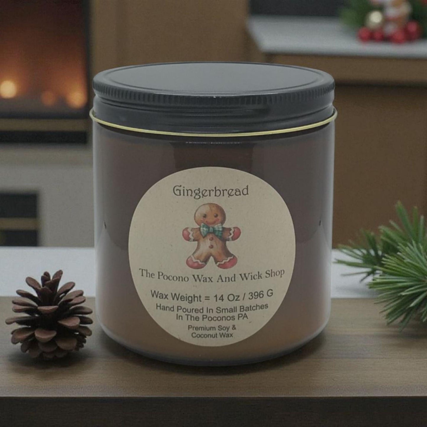 Gingerbread Scented, Oak, Soy Candle, Wax Melts, Soy, Gift, Christmas