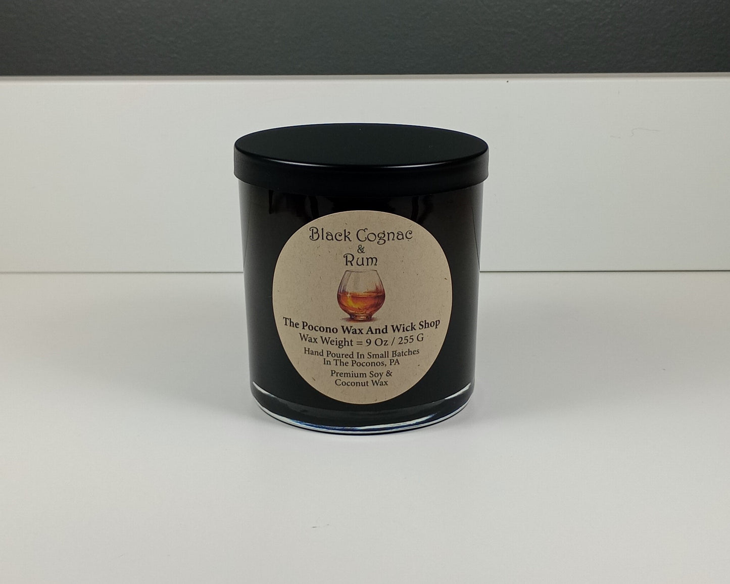 9 Oz Black Cognac & Rum Soy/Coconut Candle