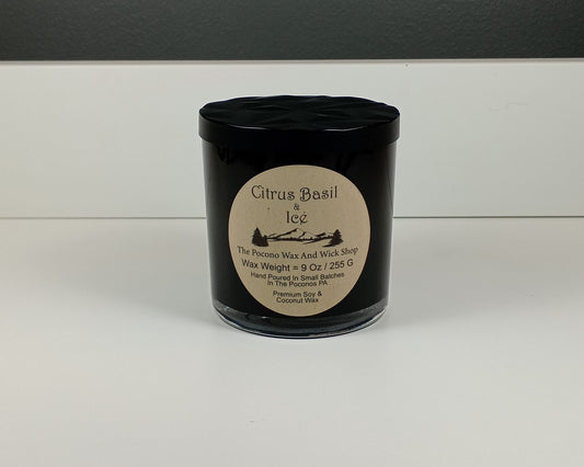 9 Oz Citrus, Basil & Ice Soy/Coconut Candle