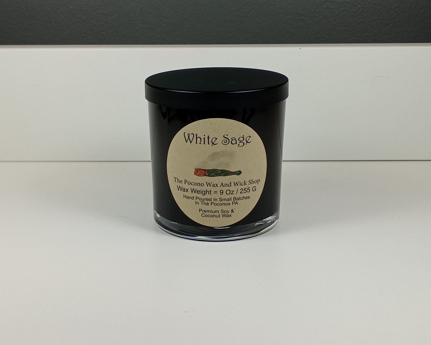 9 Oz White Sage Soy/Coconut Candle