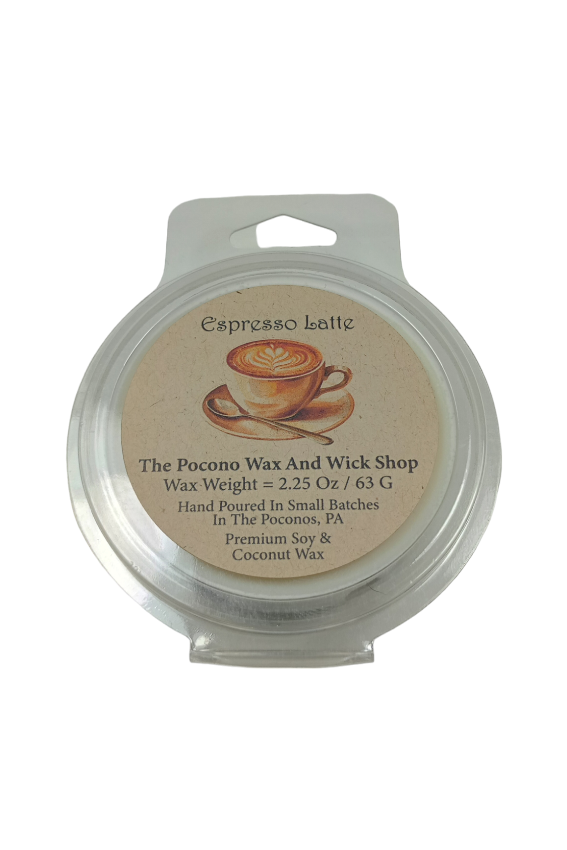 2.25 Oz Espresso Latte Soy/Coconut Wax Melt