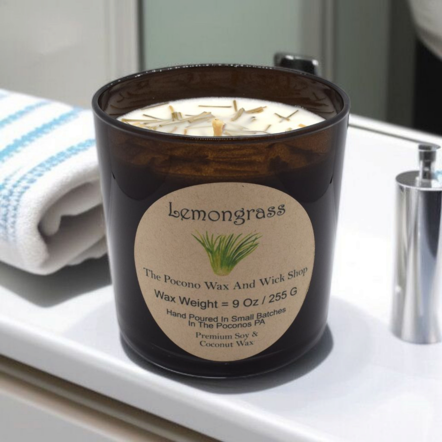 9 Oz Lemongrass Soy/Coconut Candle