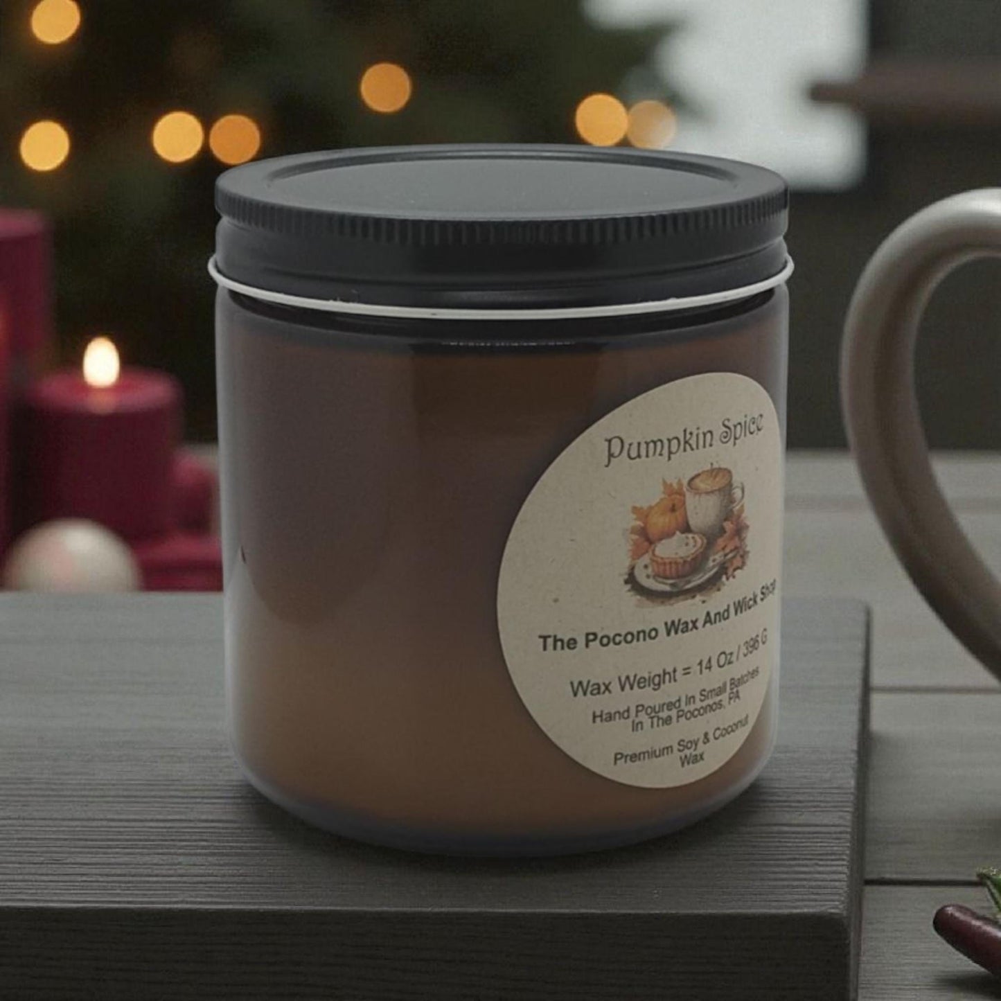 Pumpkin Spice Scented, Oak, Soy Candle, Wax Melts, Soy, Gift, Christmas