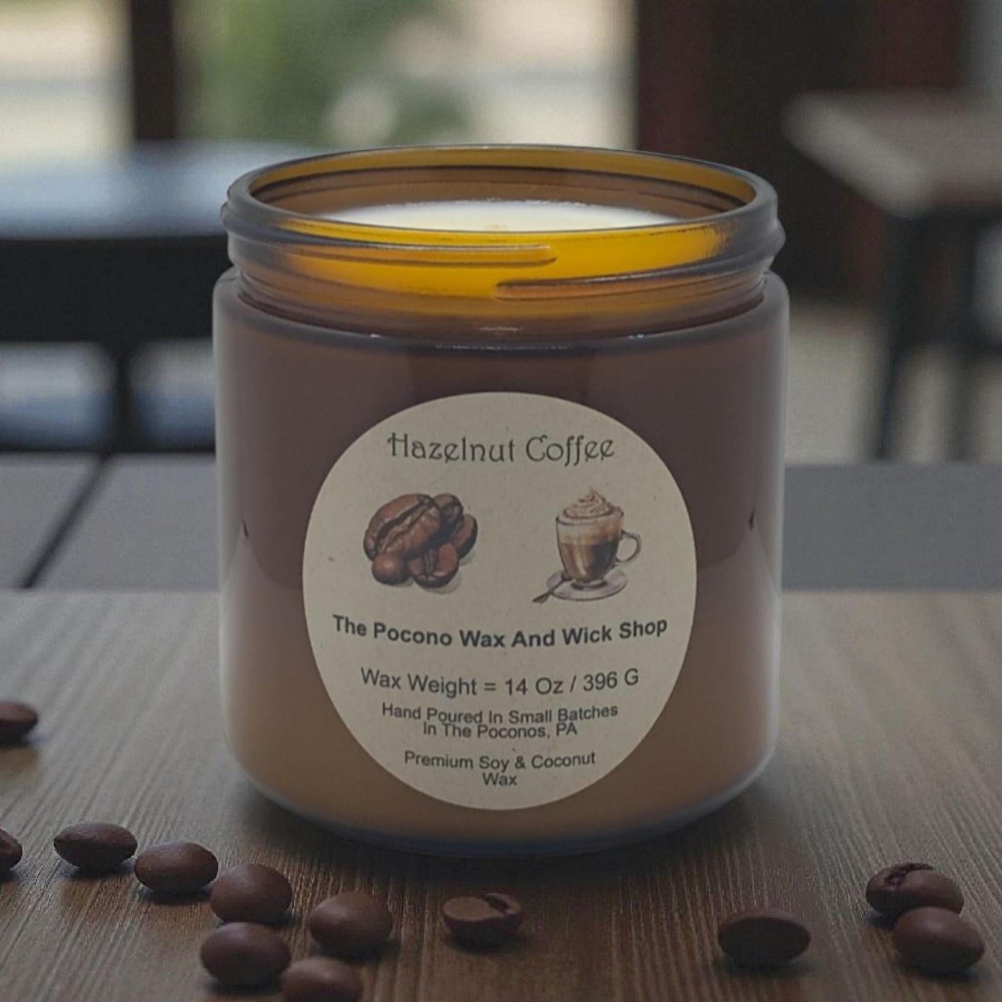 Hazelnut Coffee, Scented, Soy Candle, Wax Melts, Soy Christmas Gift