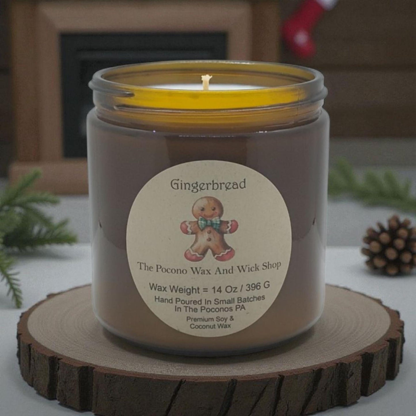 Gingerbread Scented, Oak, Soy Candle, Wax Melts, Soy, Gift, Christmas