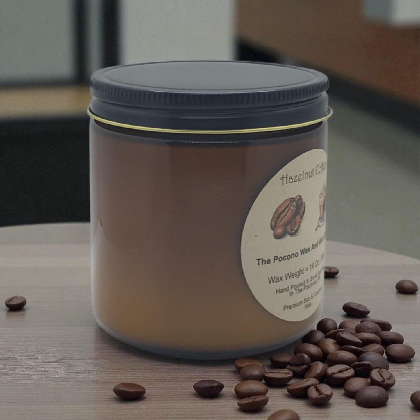 Hazelnut Coffee, Scented, Soy Candle, Wax Melts, Soy Christmas Gift