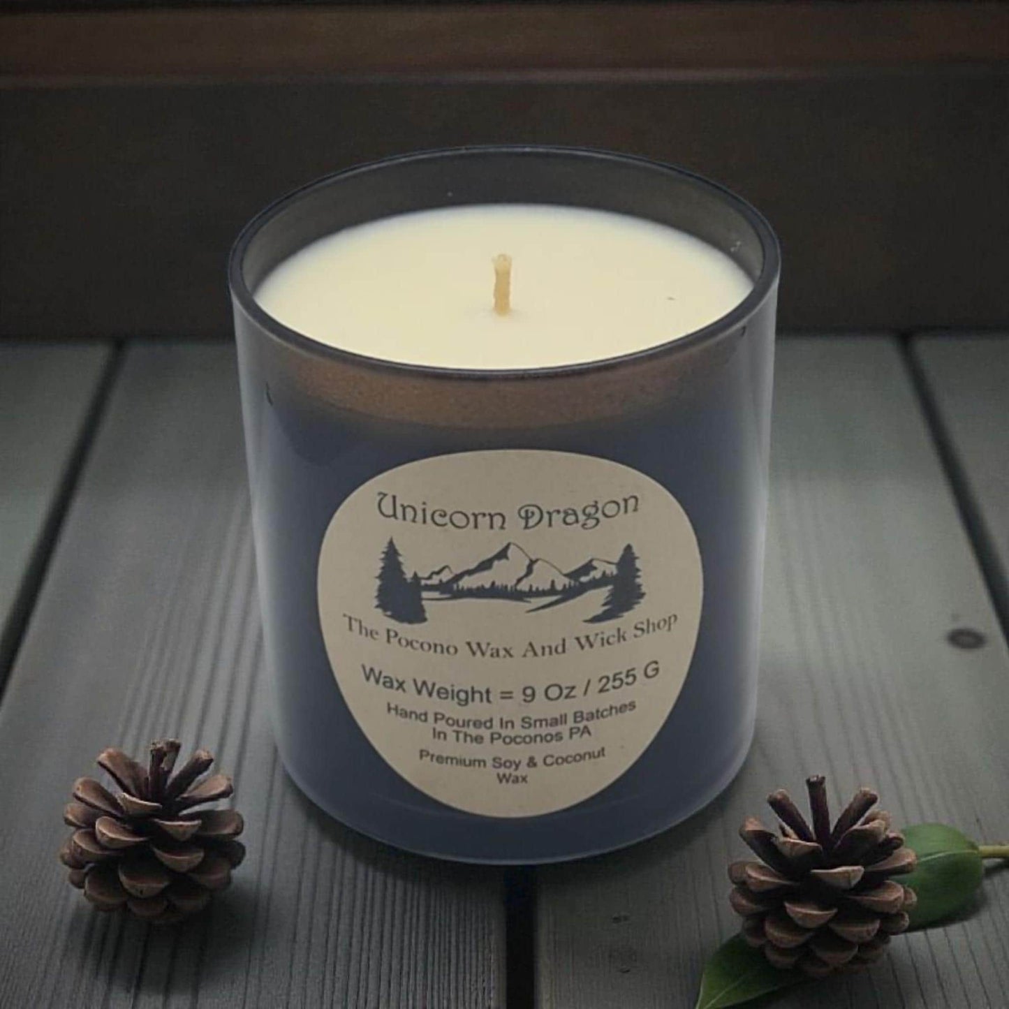 Unicorn Dragon Scented Candle, Soy, Coconut, 9 Oz, Handmade, Christmas Gift