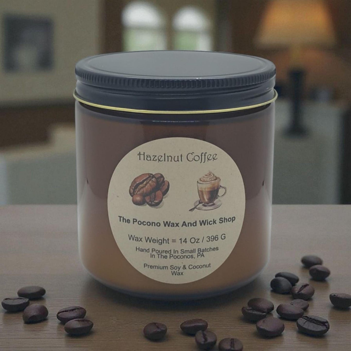 Hazelnut Coffee, Scented, Soy Candle, Wax Melts, Soy Christmas Gift