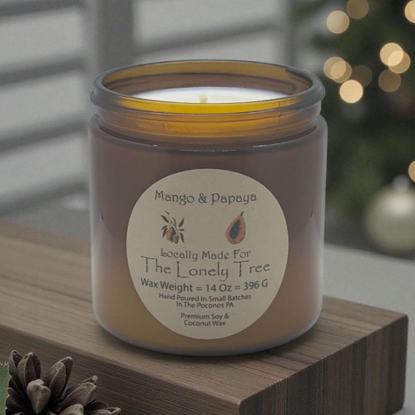 Mango, Papaya Scented, Soy Candle, Wax Melts, Soy, Gift, Christmas