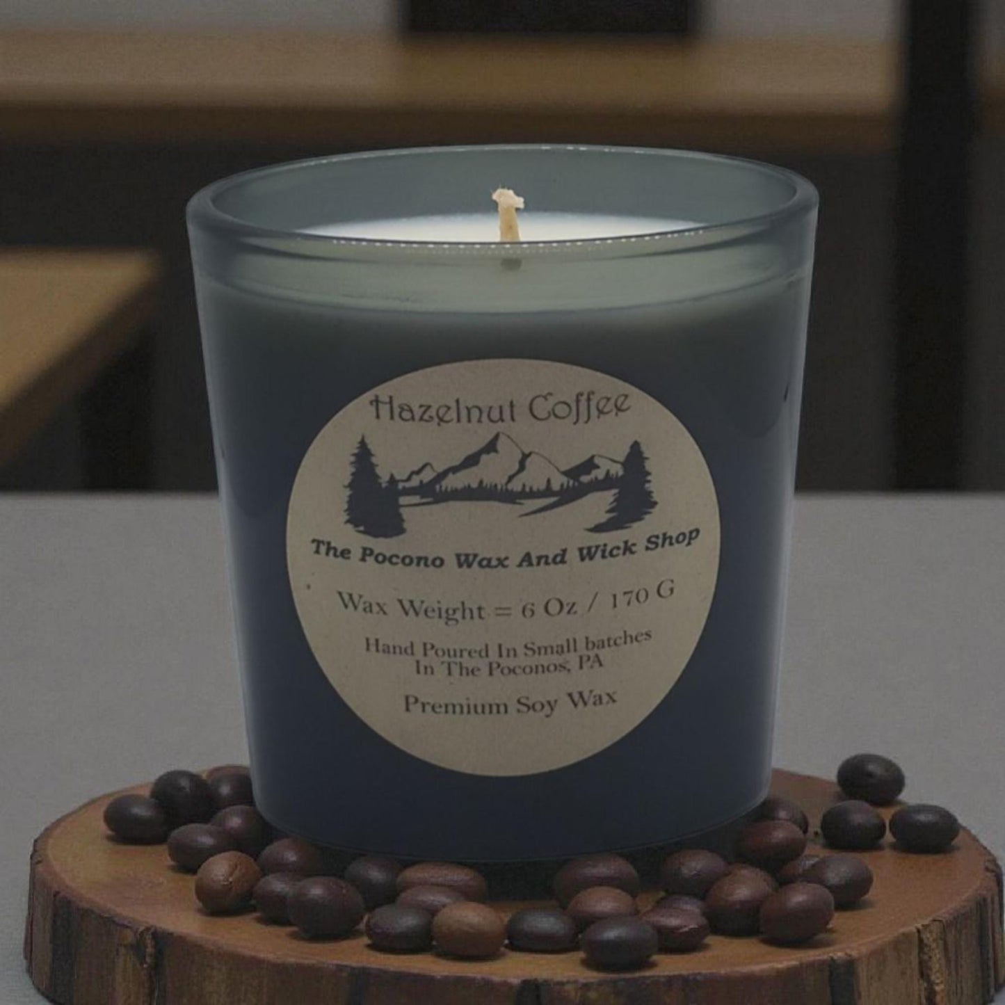 Hazelnut Coffee Scented Candle, Soy, Wax Melts, Container Candles, Home And Living