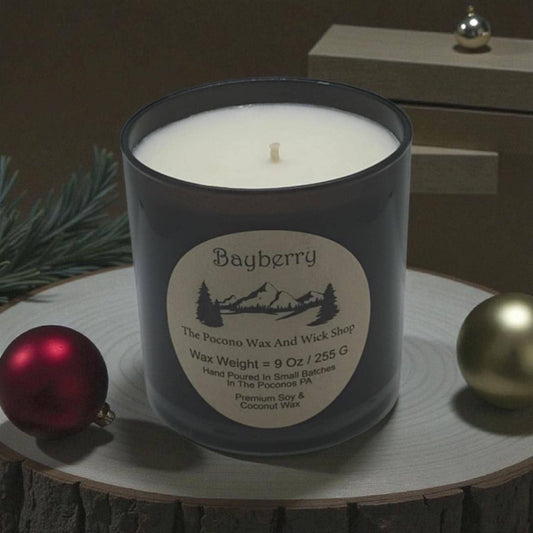 Bayberry, Scented Candle, Soy, Coconut, 9 Oz, Handmade, Christmas Gift
